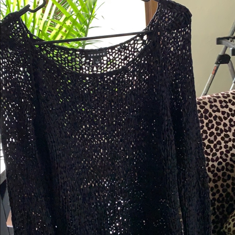 Trouve Open Knit Sweater - Picture 2 of 4